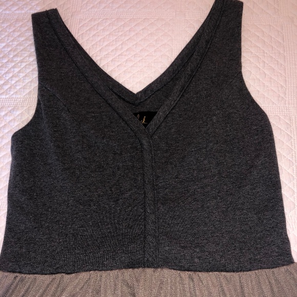 JACK SLEEVELESS DRESS WITH TULLE SKIRT🩶🤎 - Picture 2 of 5